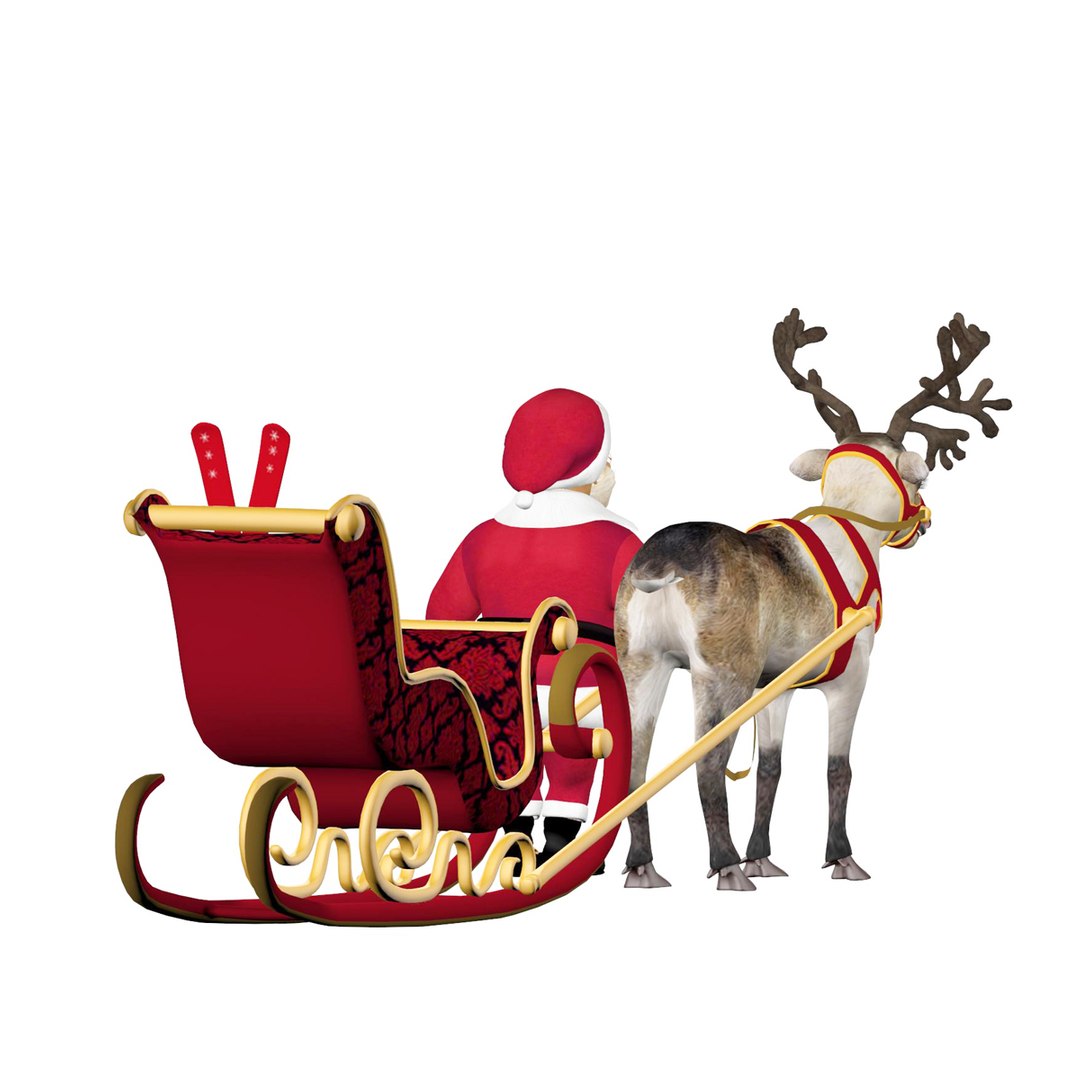 Santa Claus Deer Model - TurboSquid 1381299