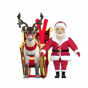 santa claus deer model