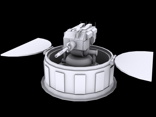 3d Laser Turret Model