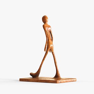 Walking Man Human Animated 3D Model Sculpture - V230