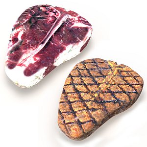 Porterhouse steaks dry aged and grilled