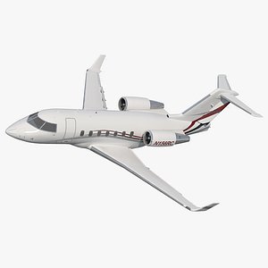 bombardier challenger 604 business jet 3d model