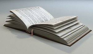 open book 3D model