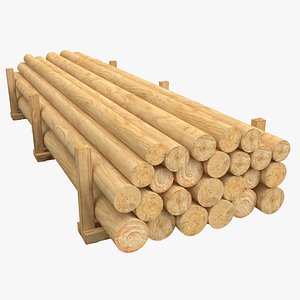 Wooden Log Stack