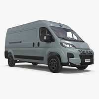 Fiat Ducato Medium Van Gray Color Simplified