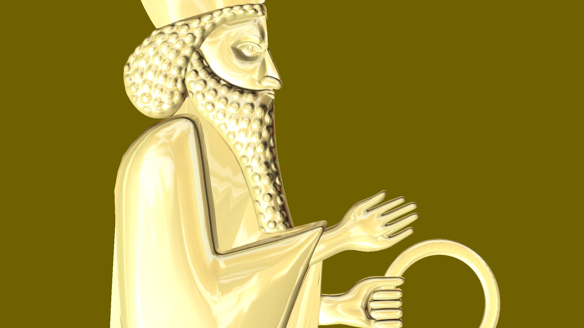 3d symbol ancient iran model