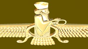 3d symbol ancient iran model