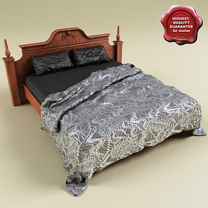 Bed with coverlet V4