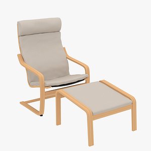 poang chair & footstool