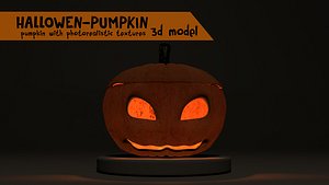 3d halloween pumpkin model