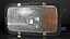 Rectangular Halogen H4 Truck Headlight Set