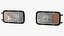 Rectangular Halogen H4 Truck Headlight Set