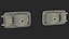Rectangular Halogen H4 Truck Headlight Set