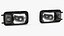 Rectangular Halogen H4 Truck Headlight Set