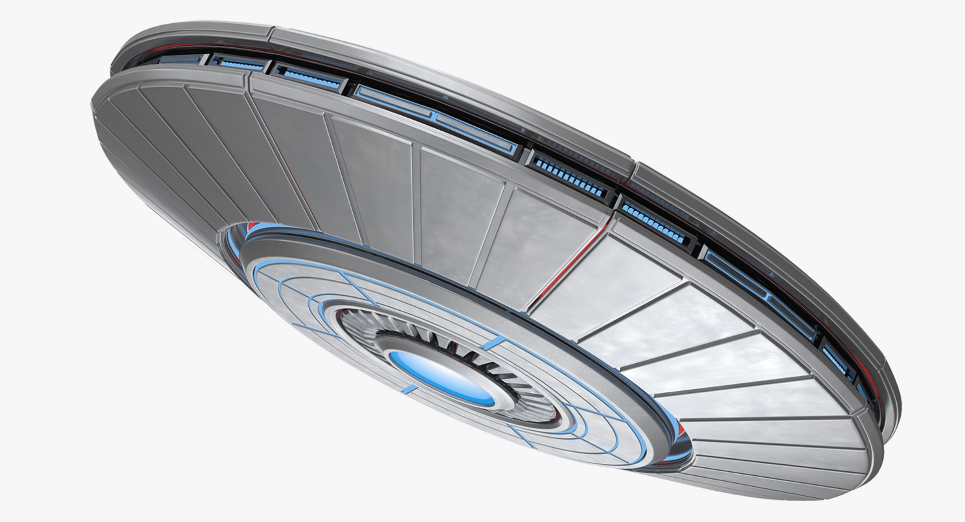 Alien UFO 3D model preview