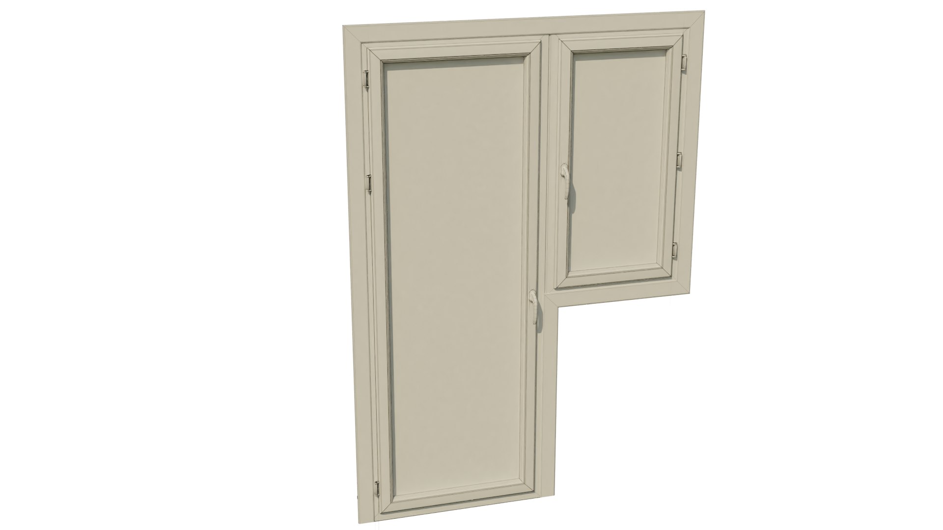 Pvc Combined Window Door 3D Model - TurboSquid 1577331
