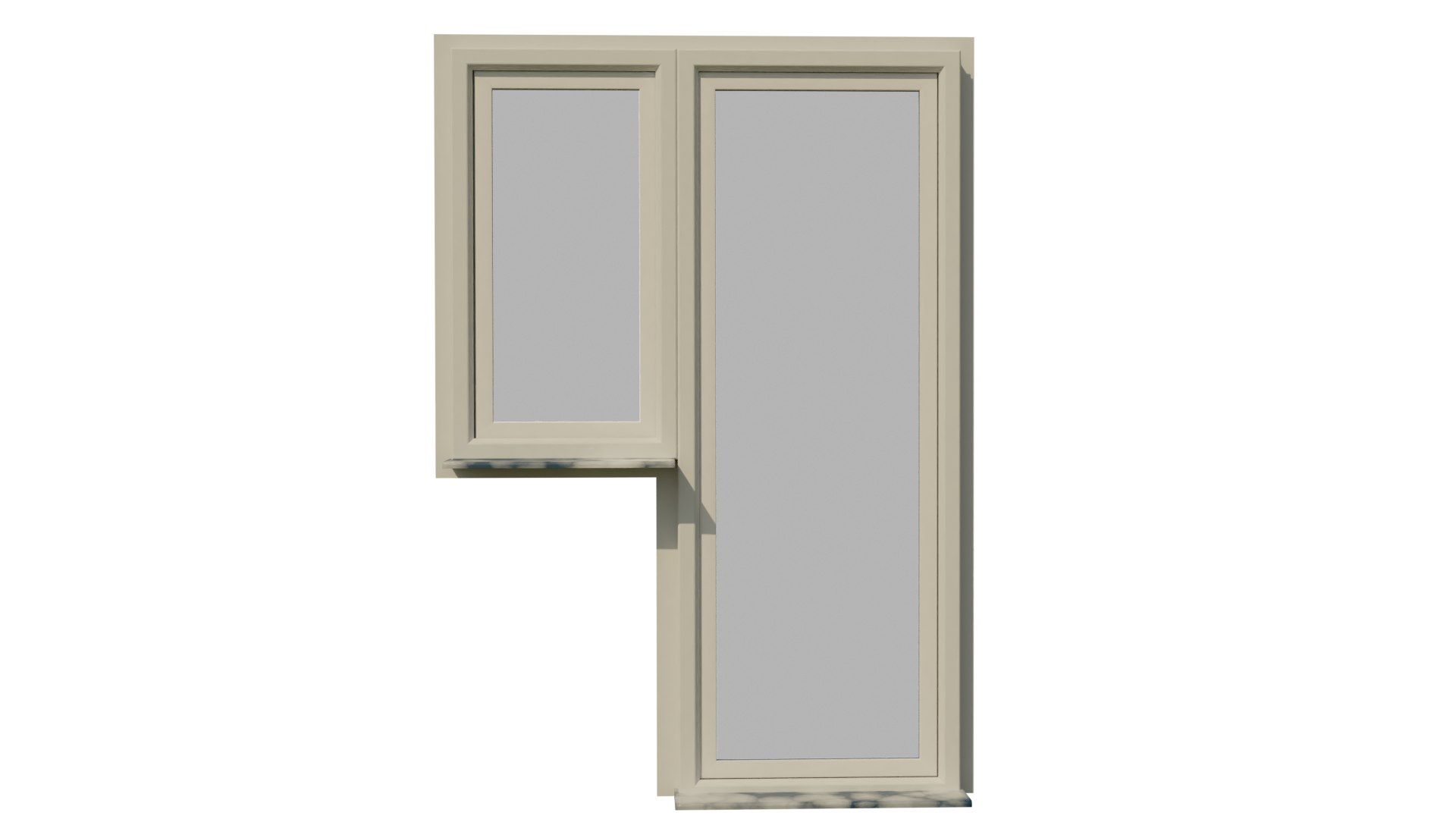 Pvc Combined Window Door 3D Model - TurboSquid 1577331
