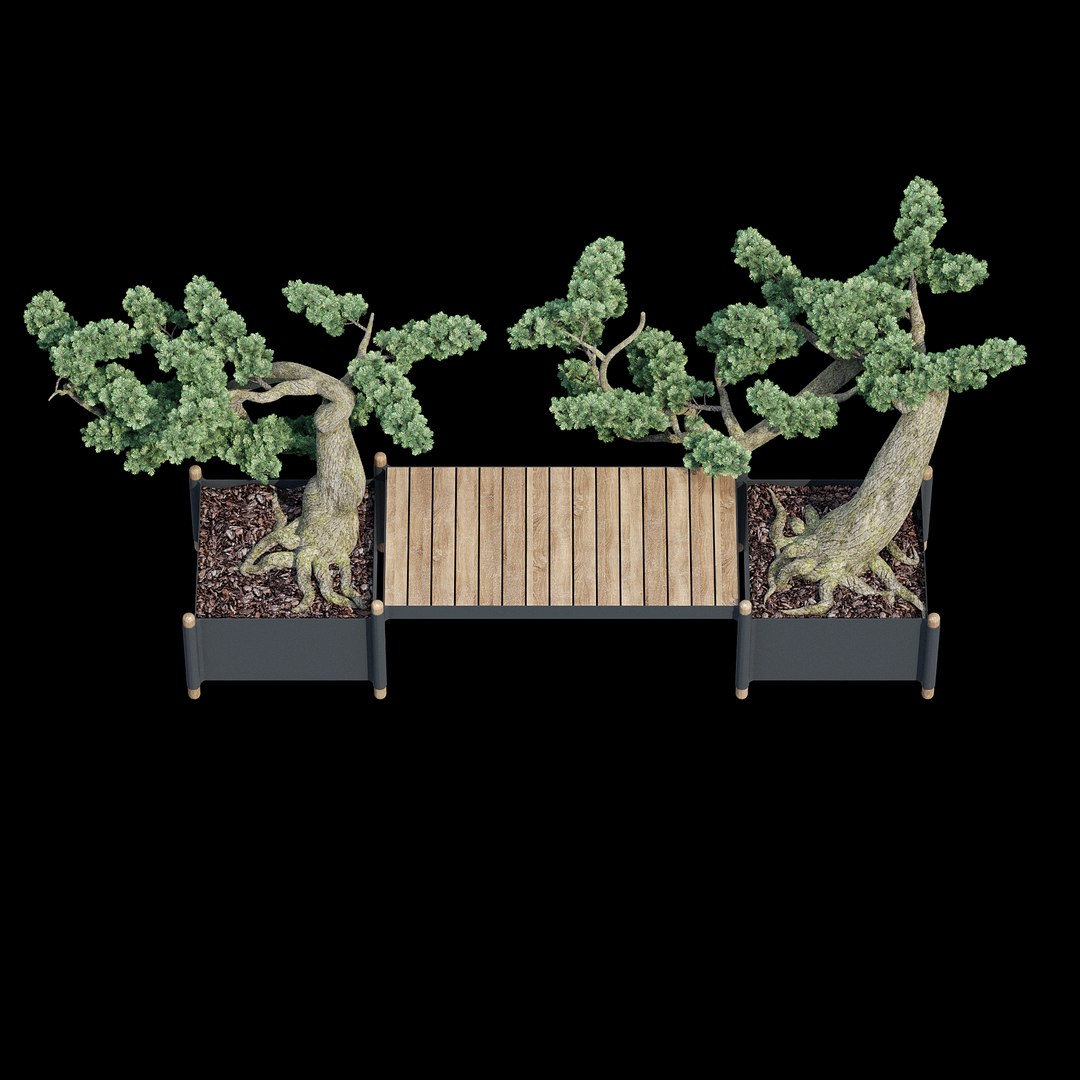 Sticks Outdoor Bench 3D - TurboSquid 2177134