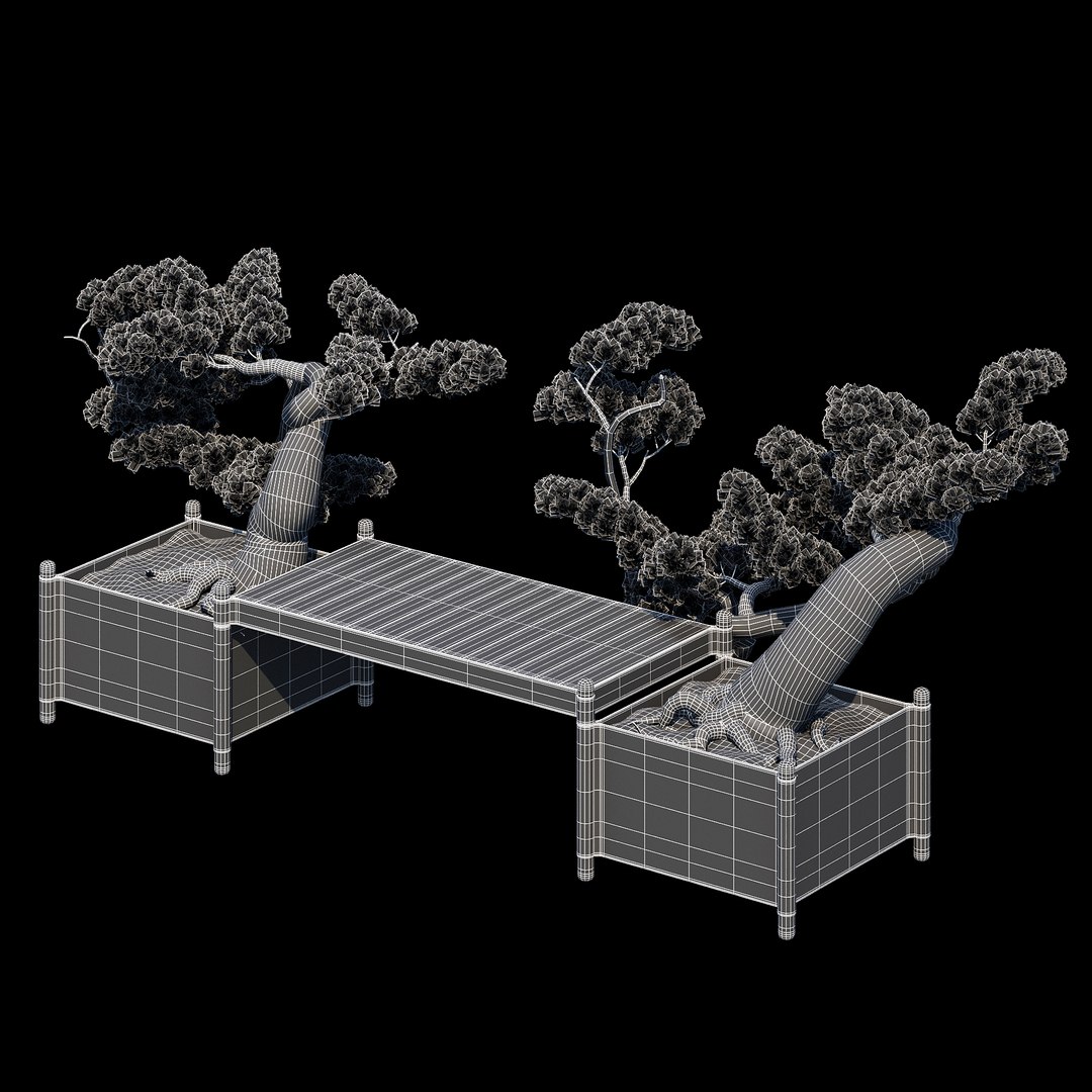 Sticks Outdoor Bench 3D - TurboSquid 2177134