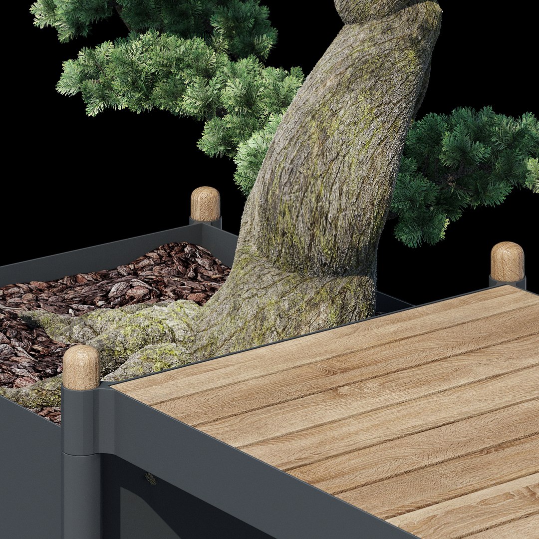 Sticks Outdoor Bench 3D - TurboSquid 2177134