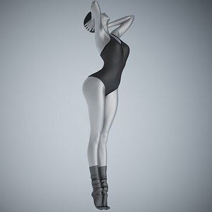 3D swim suit girl