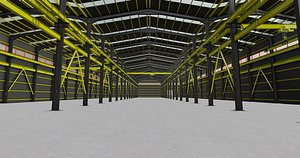 Steel Structure Warehouse-54mtx119mt 3D model
