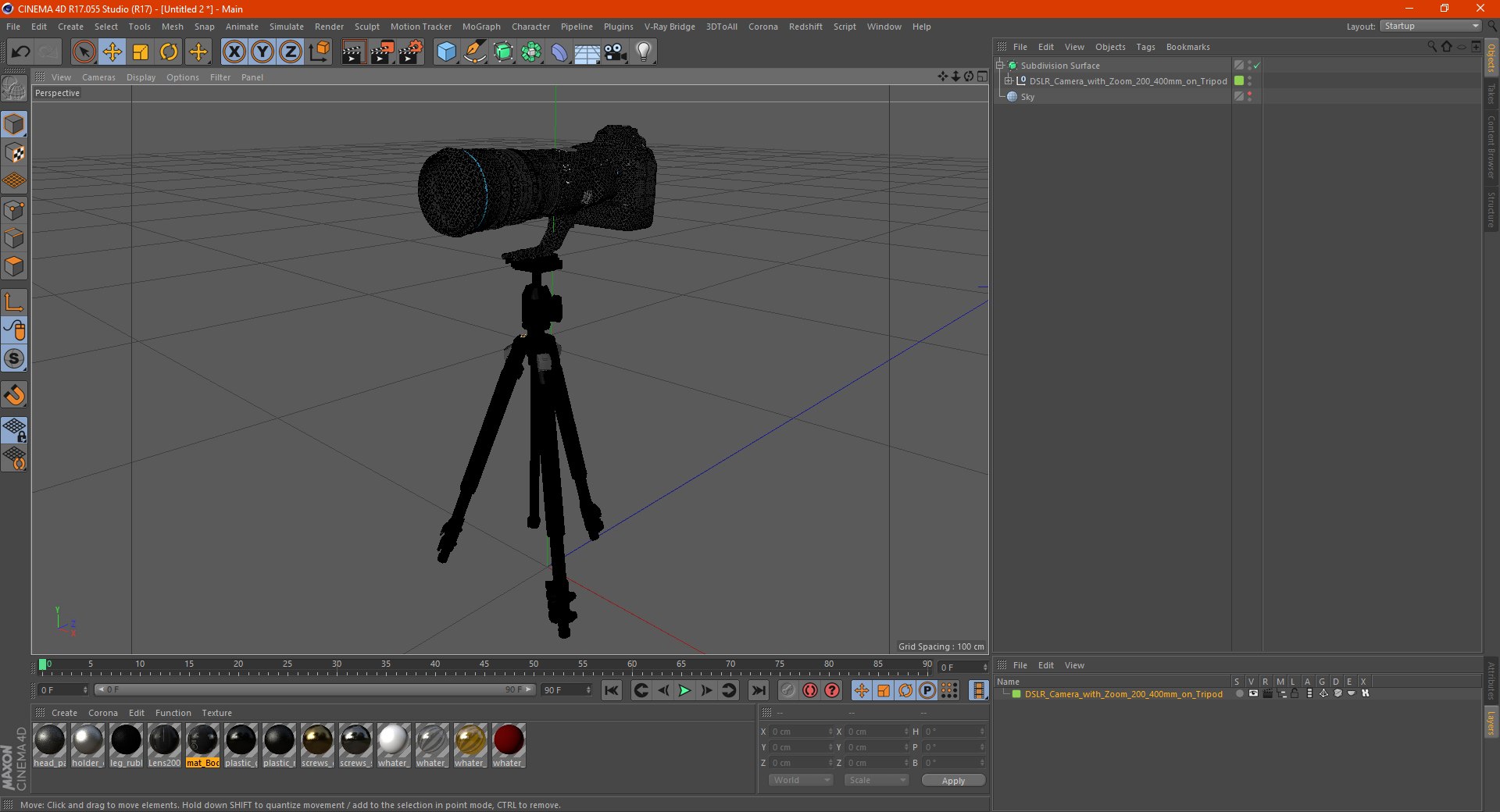 Dslr camera zoom 200 model - TurboSquid 1586976