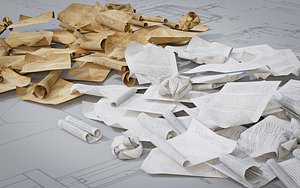 56 Crumpled Debris Paper Pack