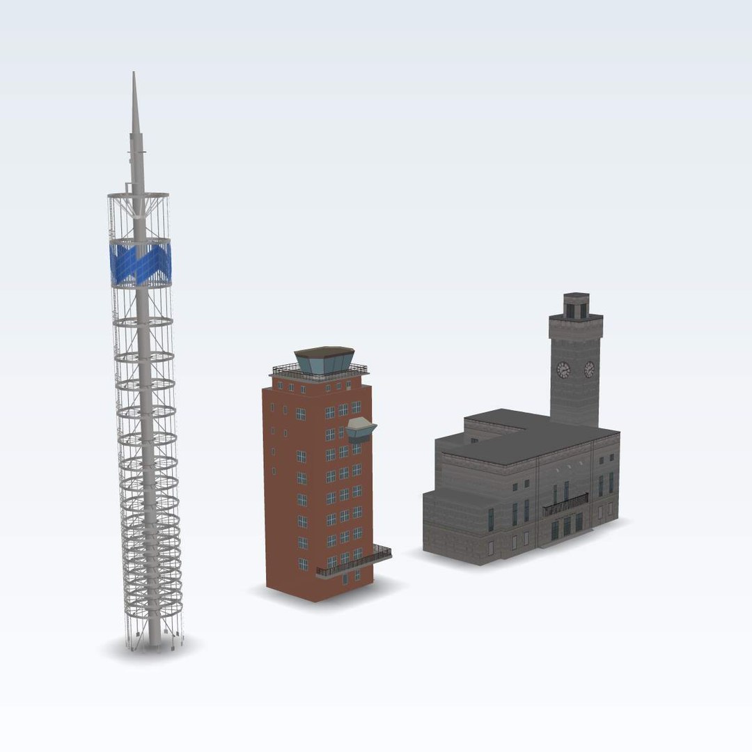3d model 03 building set-01