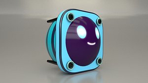 Cute Robot Head 3D
