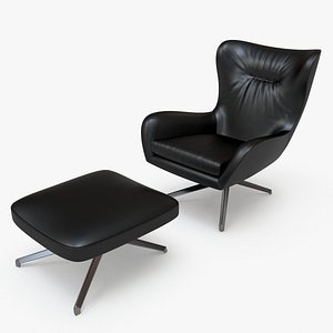 Minotti Jensen Armchair & Ottoman