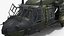 Military Transport Helicopter Green Camo with Interior Rigged for Maya 3D model