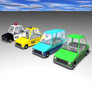 toon cop car 3D