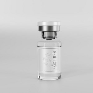 3d odel of a luxury glass perfume bottle with editable label 3D model