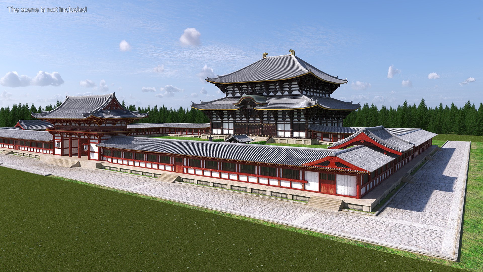 Japanese Buddhist Temple Todai Ji 3D model preview