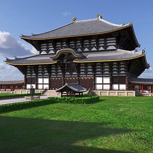 Japanese Buddhist Temple Todai Ji 3D model