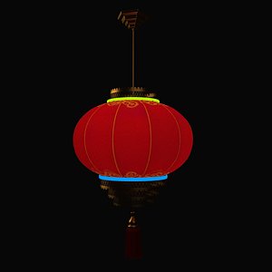 Chinese red lantern 3D model