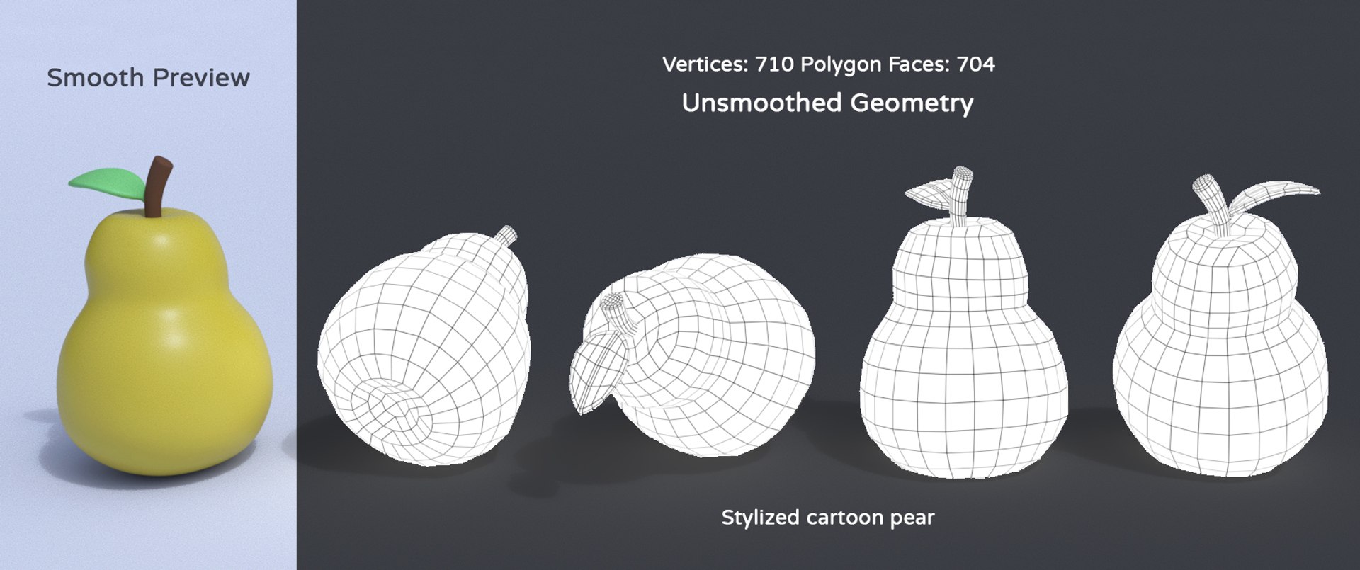 3D Stylized Pear - TurboSquid 1453189