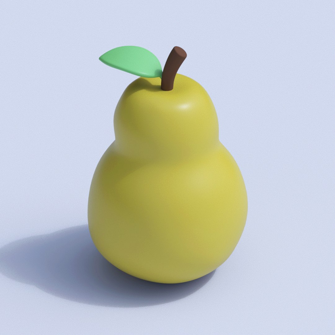 3D Stylized Pear - TurboSquid 1453189