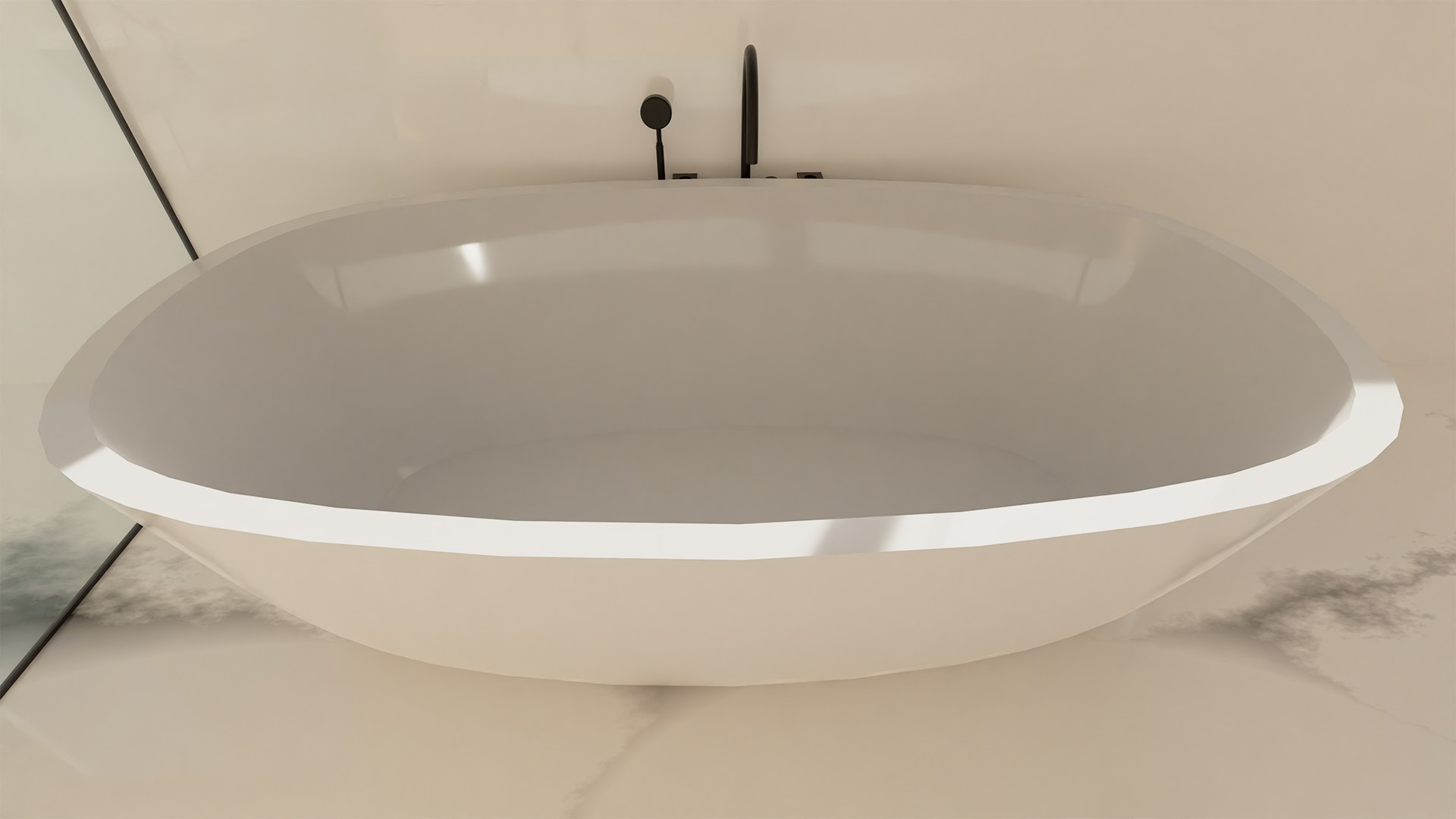 Bathtub Low Poly Game Ready 3D - TurboSquid 1991518