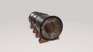 Old Ventilation Fan 3D model