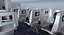 jet airplane passenger cabin 3D