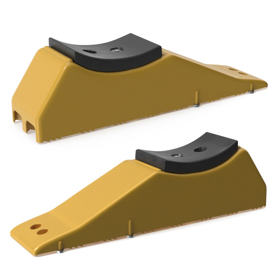 Lift Tandem Tire Trailer Ramp 3D model preview