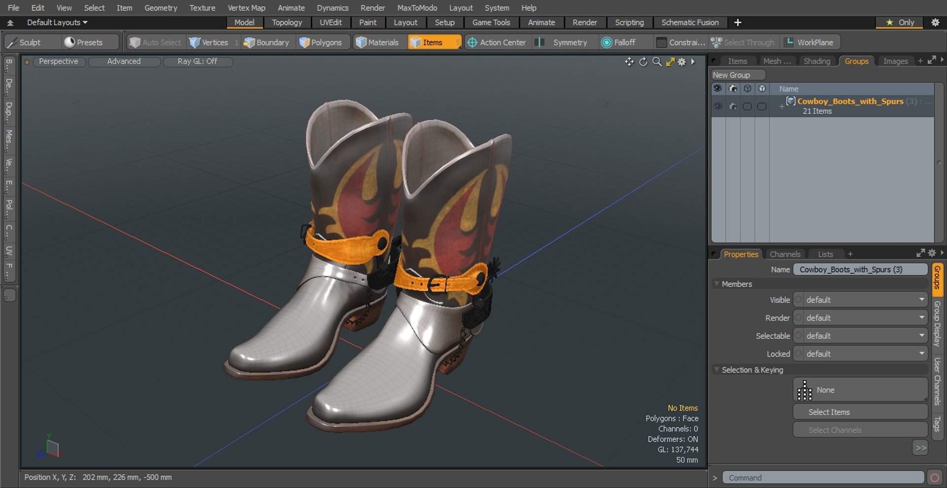 Cowboy Boots with Spurs - TurboSquid