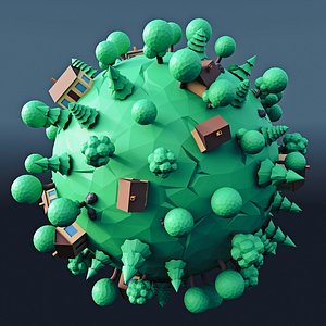 3D cartoon planet