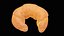 Modelo 3D de bajo polígono de Tasty Crescent Roll PBR listo para jugar