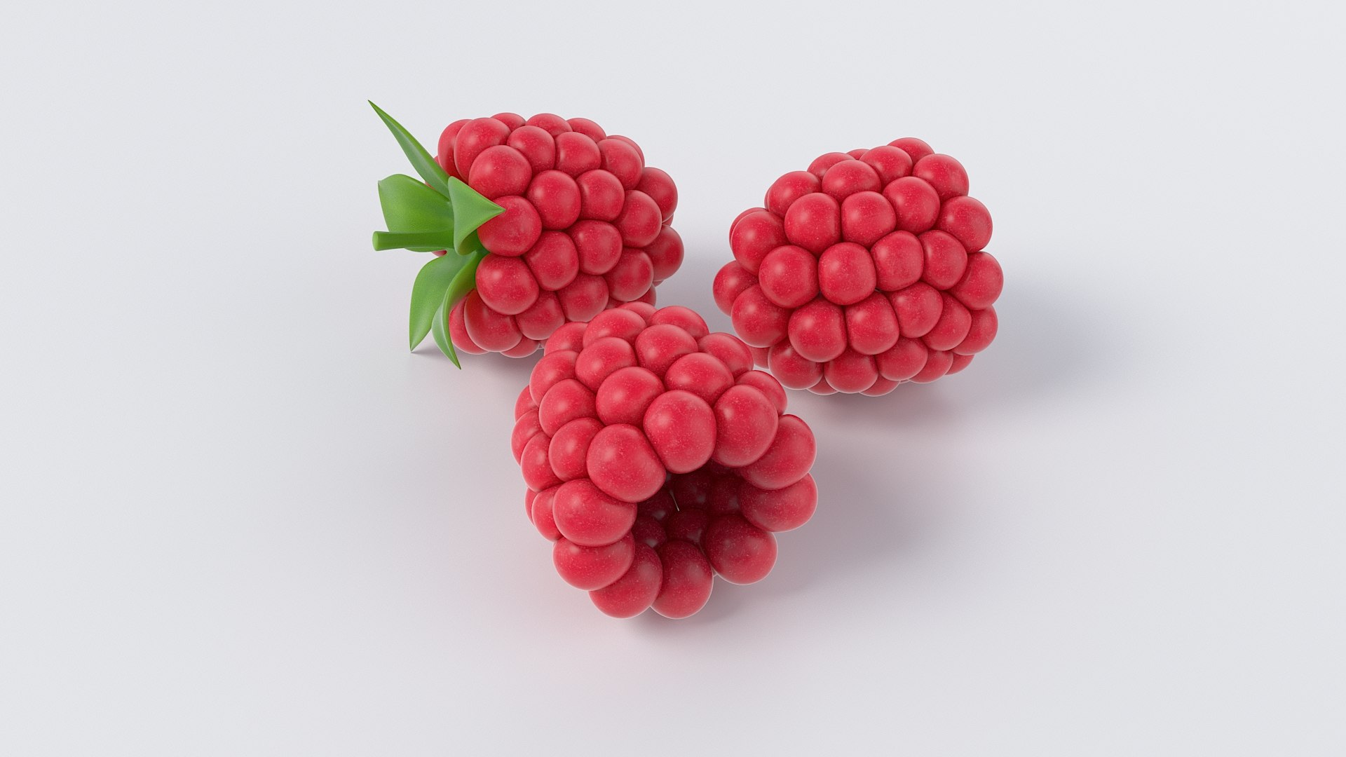 Cartoon Raspberry Set 3D model - TurboSquid 2095365