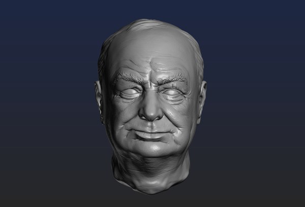 3D model Churchill head - TurboSquid 1876439