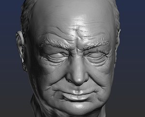 3D model Churchill head