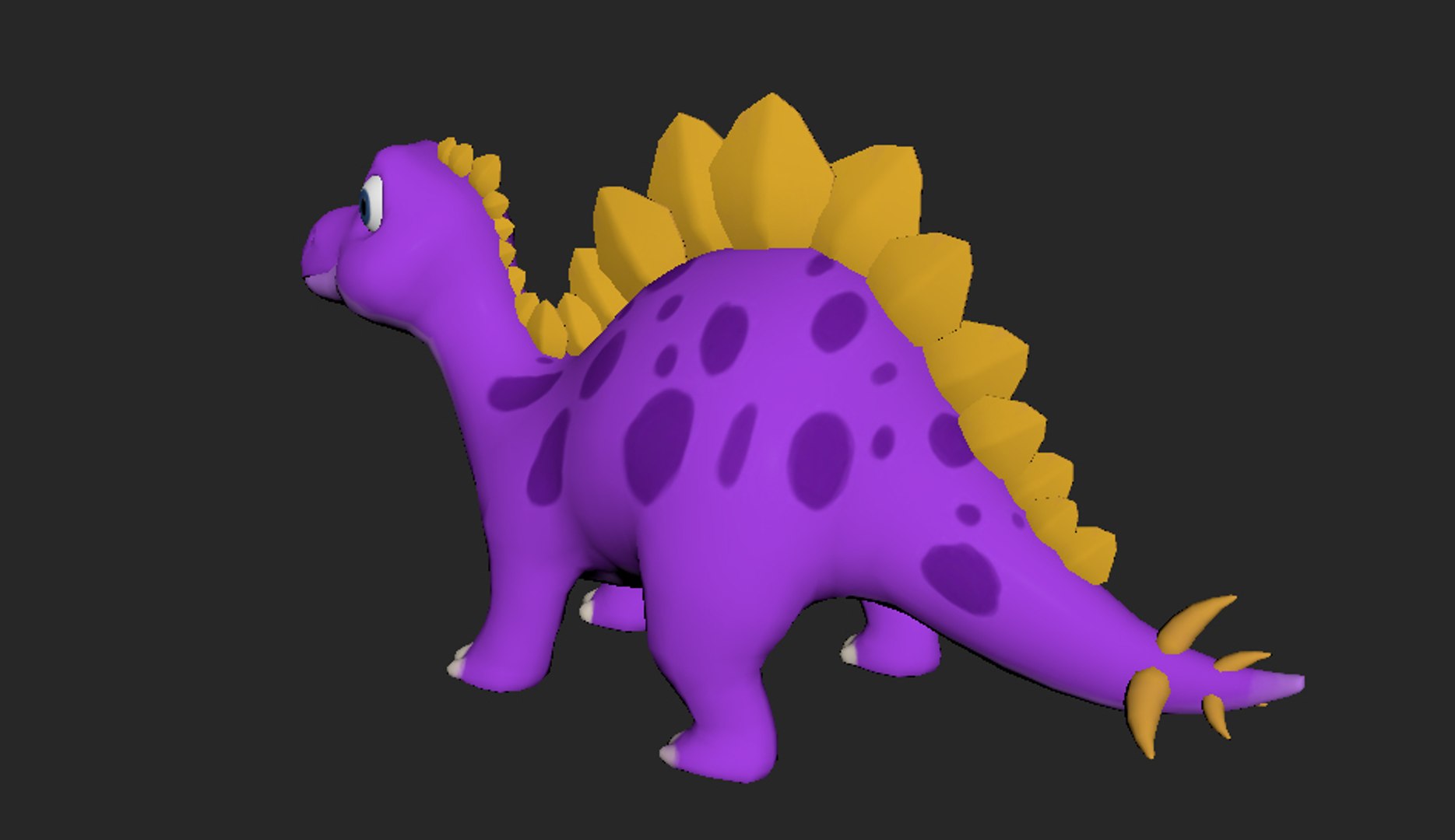 Cute Cartoon Stegosaurus Dinosaur 3D Model - TurboSquid 1628577